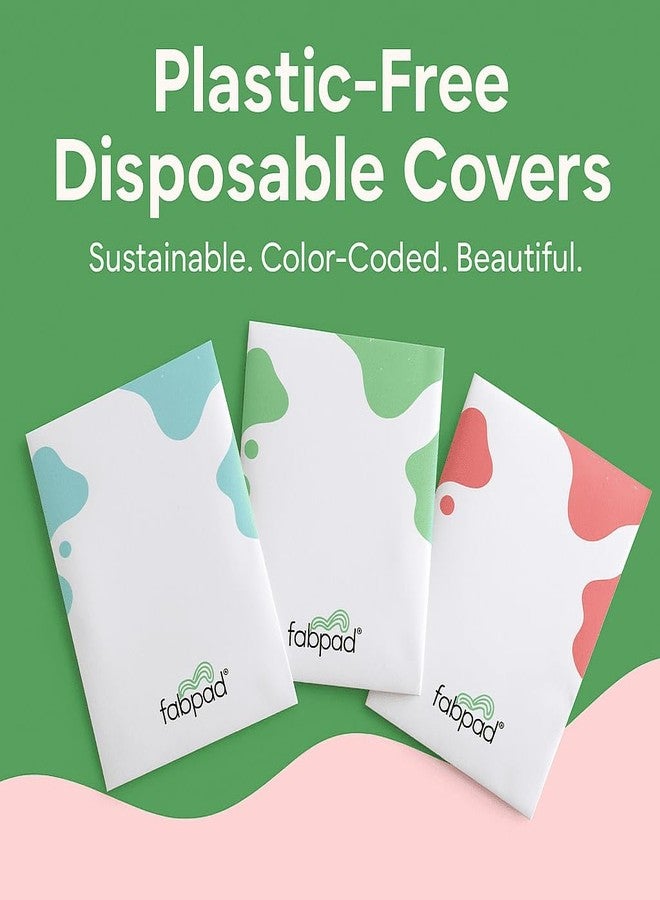 FabPad Organic Cotton Ultra Thin Rash Free Biodegradable Eco-Friendly Sanitary Pads Period Napkins with Disposable Cover (Light Flow, Pack of 24) - Image 3